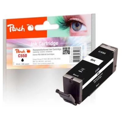 Peach  Tintenpatrone schwarz kompatibel zu Canon Pixma MX 725