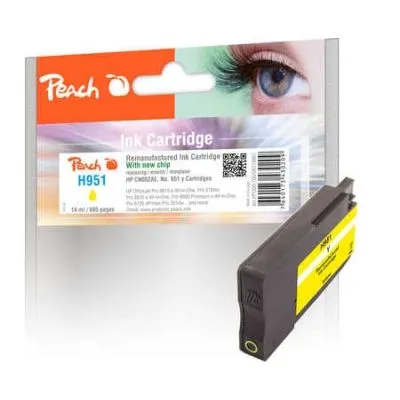 Peach  Tintenpatrone gelb kompatibel zu HP OfficeJet Pro 8600 Premium e-All-in-One
