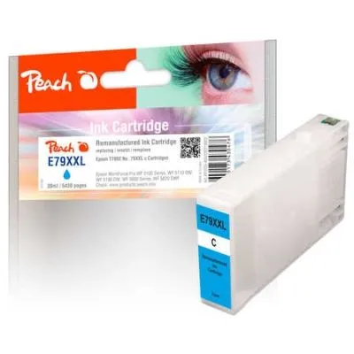 Peach  Tintenpatrone XXL cyan kompatibel zu Epson WorkForce Pro WF-5110 DW