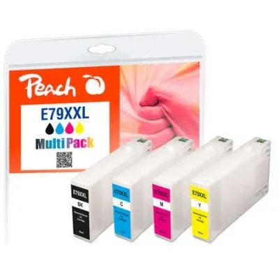 Peach  Spar Pack Tintenpatronen XXL kompatibel zu Epson WorkForce Pro WF-5690 DWF