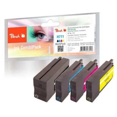 Peach  Spar Pack Tintenpatronen kompatibel zu  HP DesignJet T 120