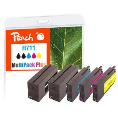 Peach  Spar Pack Plus Tintenpatronen kompatibel zu HP DesignJet T 525 36 Inch