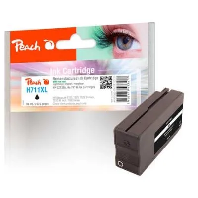 Peach  Tintenpatrone schwarz HC kompatibel zu HP DesignJet T 120