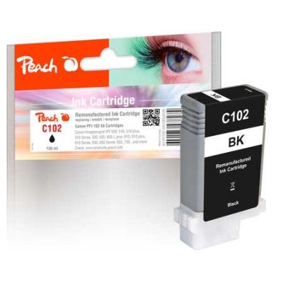 Peach  XL-Tintenpatrone schwarz kompatibel zu Canon imagePROGRAF IPF 760 MFP M 40