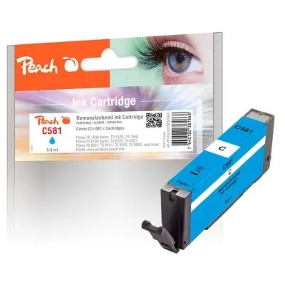 Peach  Tintenpatrone cyan kompatibel zu Canon Pixma TS 9155