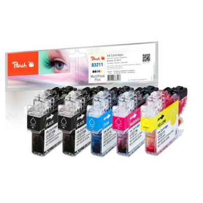 Peach  Spar Plus Pack Tintenpatronen kompatibel zu Brother MFCJ 890 Series