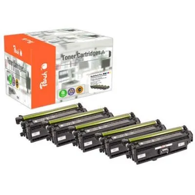 Peach  Spar Pack Plus Tonermodule kompatibel zu HP Color LaserJet Managed E 55040 dn
