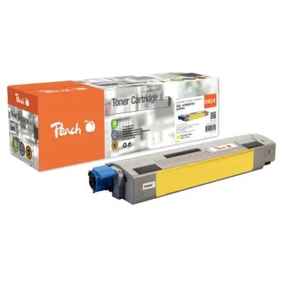 Peach  Tonermodul gelb, kompatibel zu OKI C 824 Series