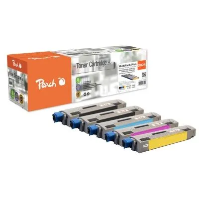 Peach  Spar Pack Plus Tonermodule kompatibel zu OKI C 824 Series