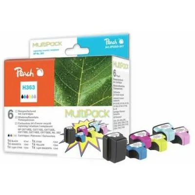 Peach  Spar Pack Tintenpatronen kompatibel zu HP PhotoSmart C 7283
