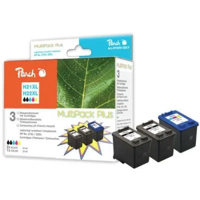 Peach  Spar Pack Plus Druckköpfe kompatibel zu HP DeskJet D 2400 Series