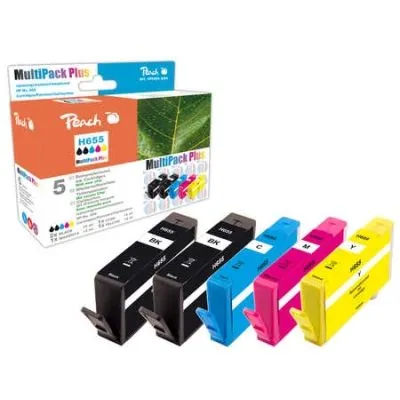 Peach  Spar Pack Plus Tintenpatronen kompatibel zu HP DeskJet Ink Advantage 5525