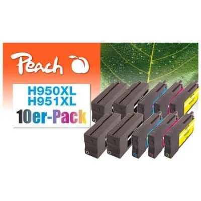 Peach  10er-Pack Tintenpatronen kompatibel zu HP OfficeJet Pro 8616 e-All-in-One