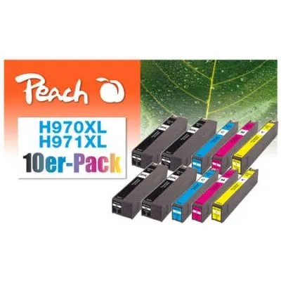 Peach  10er-Pack Tintenpatronen kompatibel zu HP OfficeJet Pro X 576 dw
