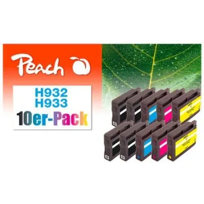 Peach  10er-Pack Tintenpatronen kompatibel zu HP OfficeJet 7510 wide format