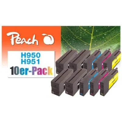 Peach  10er-Pack Tintenpatronen kompatibel zu HP OfficeJet Pro 8600 Premium e-All-in-One