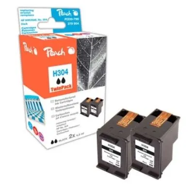 Peach  Doppelpack Druckköpfe schwarz kompatibel zu HP DeskJet Ink Advantage 3700 MFP