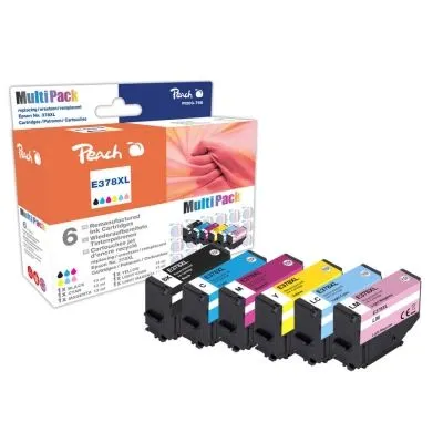 Peach  Spar Pack Tintenpatronen kompatibel zu Epson Expression Photo XP-8505