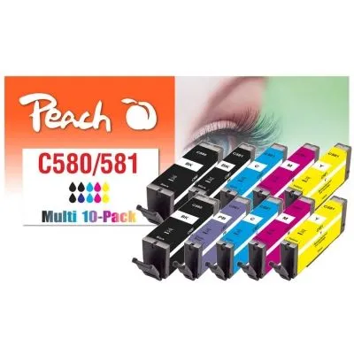 Peach  10er-Pack Tintenpatronen, kompatibel zu Canon Pixma TR 7500 Series