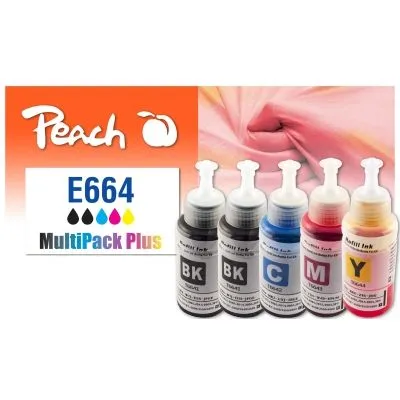 Peach  Spar Pack Plus Tintenpatronen, kompatibel zu Epson EcoTank ET-2600