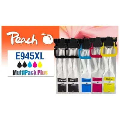 Peach  Spar Pack Plus Tintenpatronen, kompatibel zu Epson WorkForce Pro WFC 5290 DW