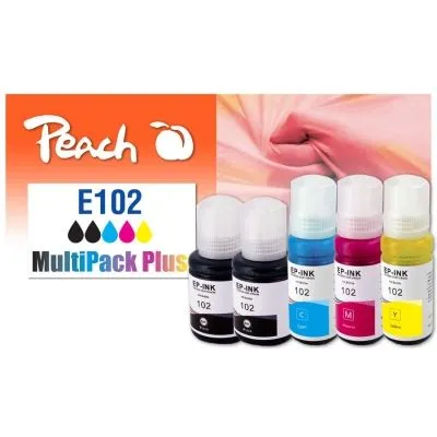 Peach  Spar Pack Plus Tintenpatronen, kompatibel zu Epson EcoTank ET-3700