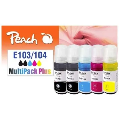 Peach  Spar Pack Plus Tintenpatronen, kompatibel zu Epson EcoTank ET-2820
