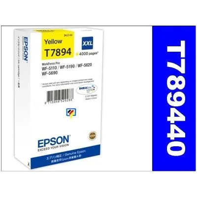 Original  Tintenpatrone XXL gelb Epson WorkForce Pro WF-5690 DWF