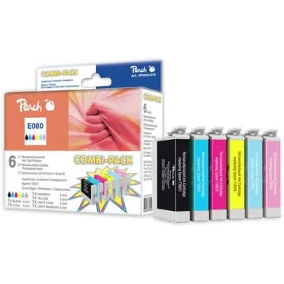Peach  Spar Pack Tintenpatronen kompatibel zu Epson Stylus Photo PX 820 FWD