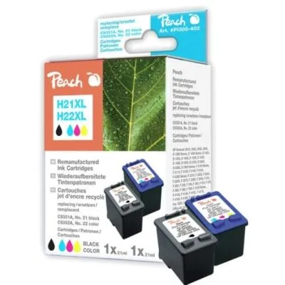 Peach  Spar Pack Druckköpfe kompatibel zu HP DeskJet D 2400 Series