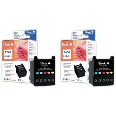 Peach  Doppelpack Tintenpatronen color kompatibel zu Epson Stylus Photo 870